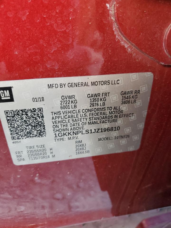 2018 GMC Acadia Denali VIN: 1GKKNPLS1JZ196810 Lot: 64968185