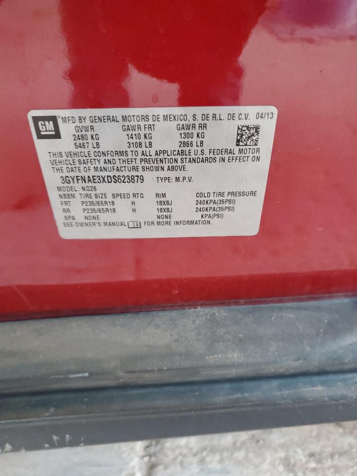 2013 Cadillac Srx VIN: 3GYFNAE3XDS623879 Lot: 66413945