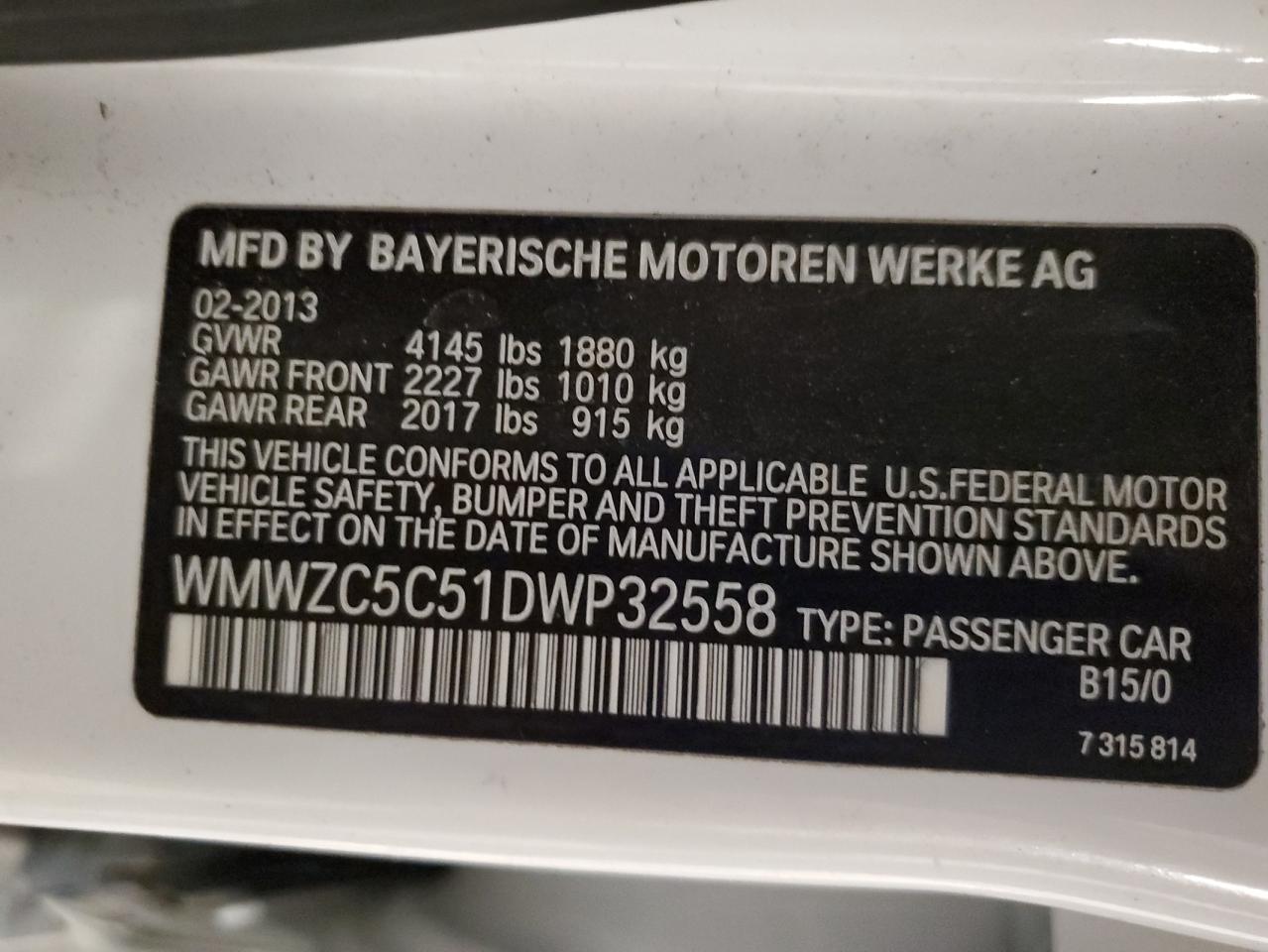 2013 Mini Cooper S Countryman VIN: WMWZC5C51DWP32558 Lot: 66314665