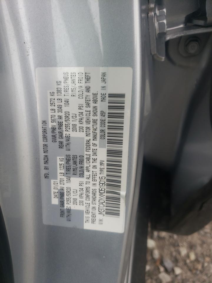 2021 Mazda Cx-9 Grand Touring VIN: JM3TCADYXM0519015 Lot: 65466535