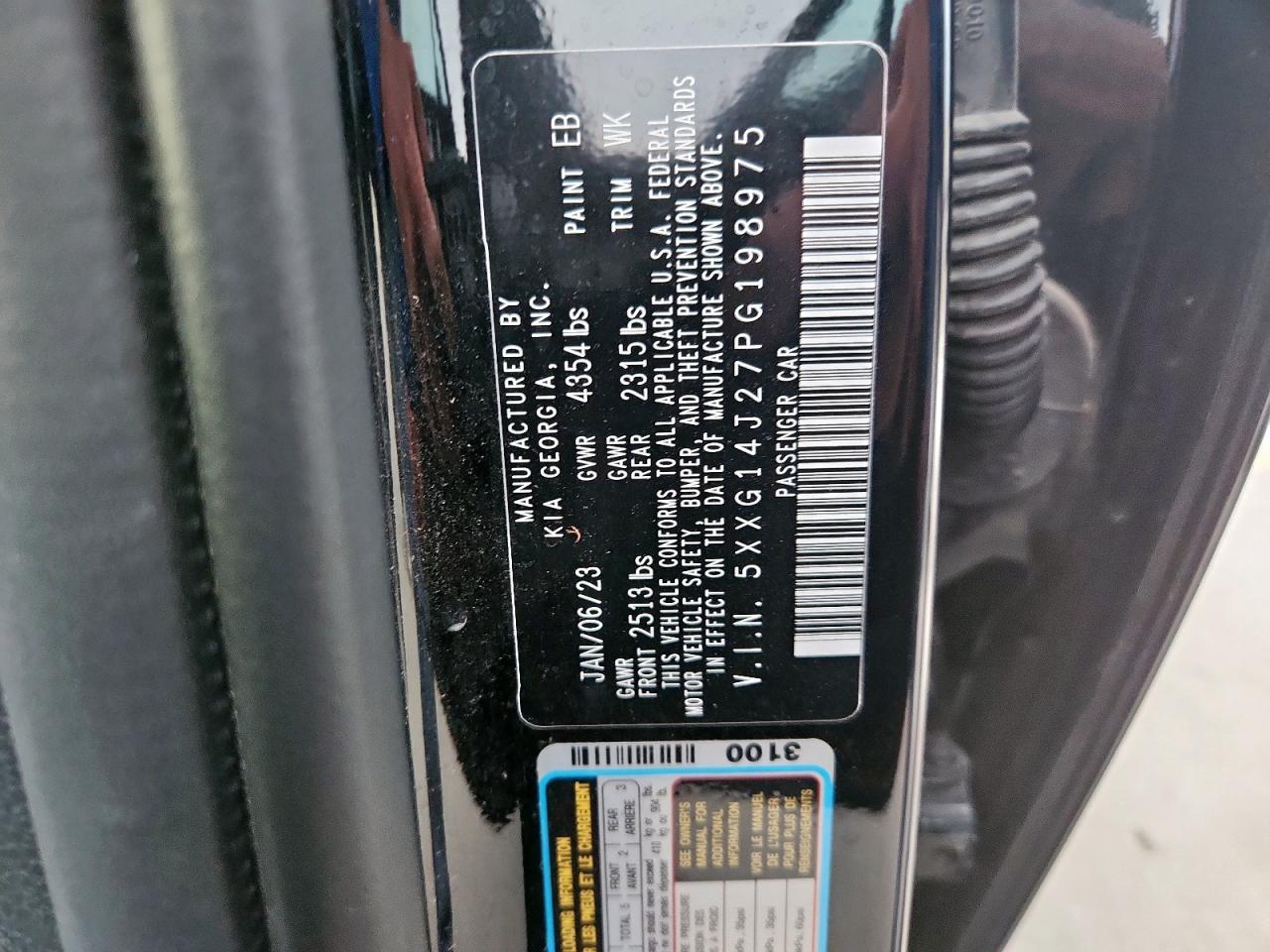 2023 Kia K5 Lxs VIN: 5XXG14J27PG198975 Lot: 63328415