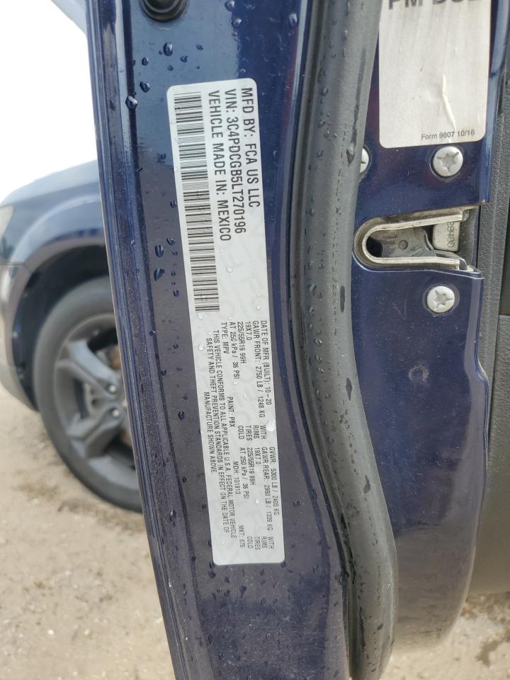 2020 Dodge Journey Crossroad VIN: 3C4PDCGB5LT270196 Lot: 65567415