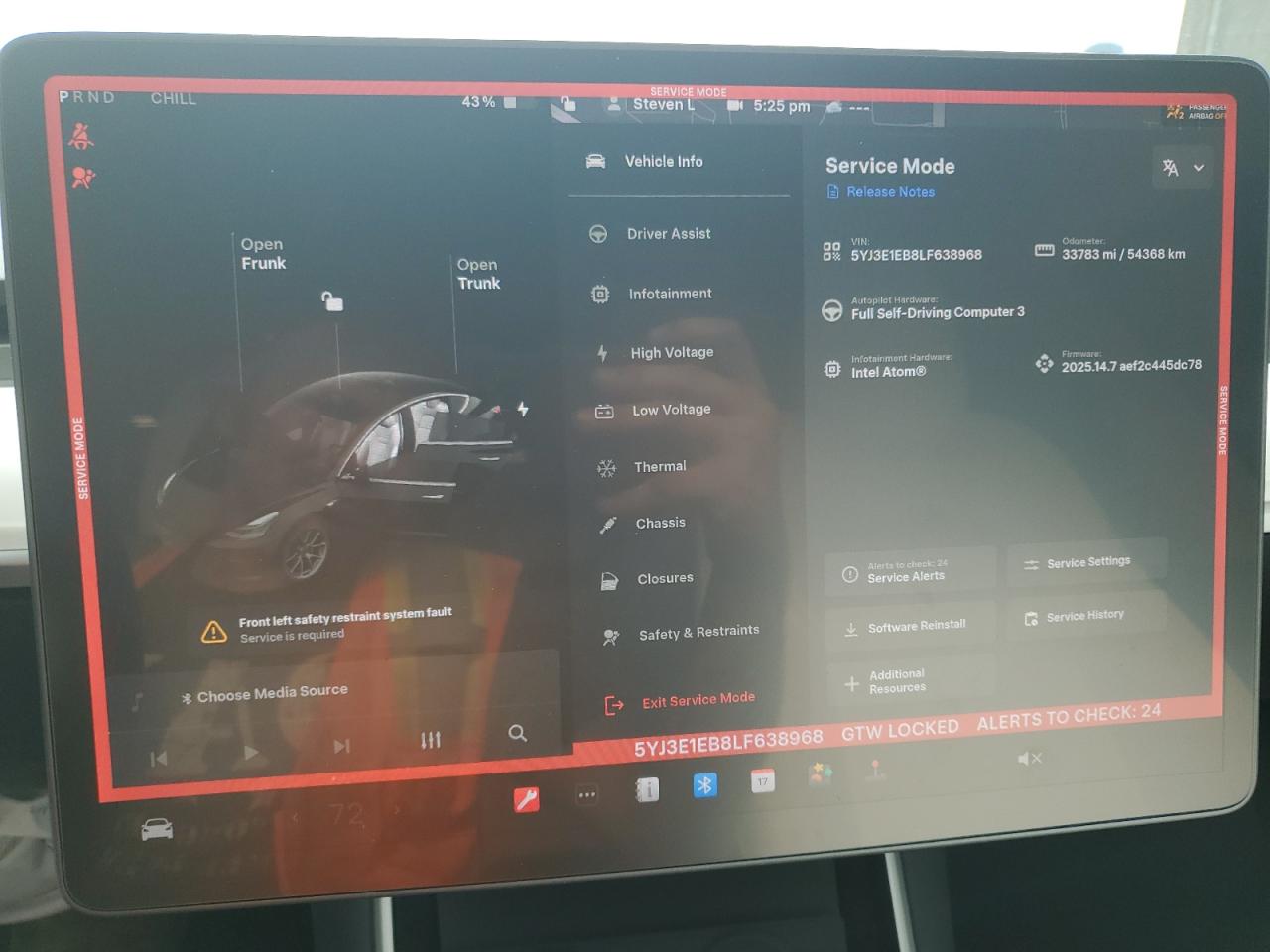 2020 Tesla Model 3 VIN: 5YJ3E1EB8LF638968 Lot: 65215395