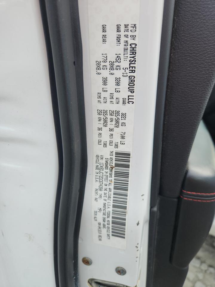 2013 Dodge Durango R/T VIN: 1C4SDJCT2DC674390 Lot: 65338415