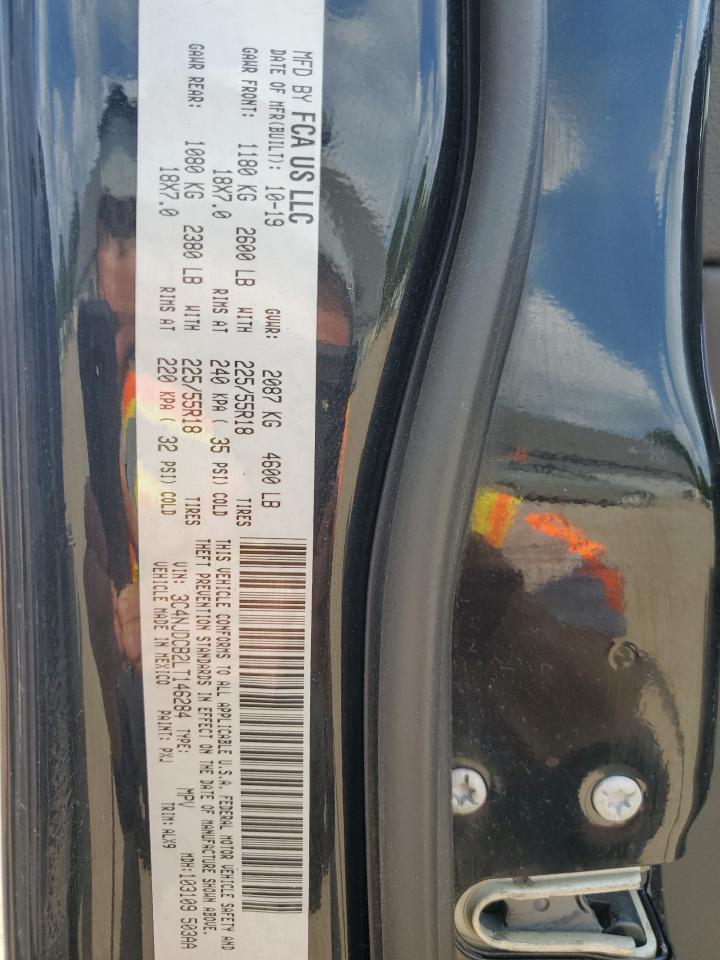 2020 Jeep Compass Limited VIN: 3C4NJDCB2LT146284 Lot: 66439365