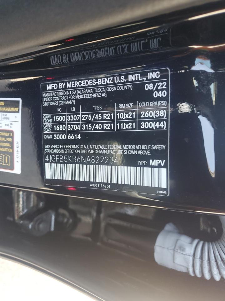 4jgfb5kb6na822234 4JGFB5KB6NA822234 2022 Mercedes-Benz Gle 450 4Matic