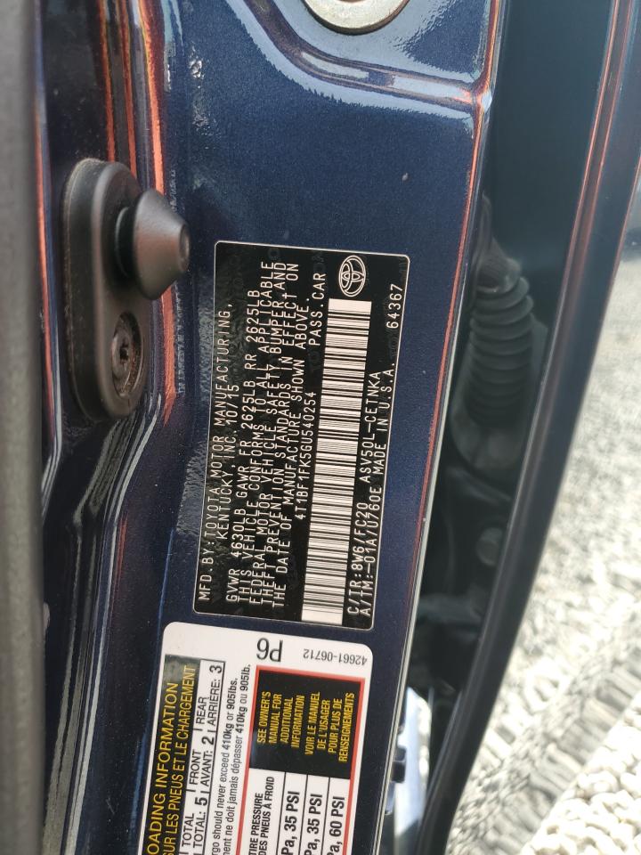 2016 Toyota Camry Le VIN: 4T1BF1FK5GU540254 Lot: 63752735