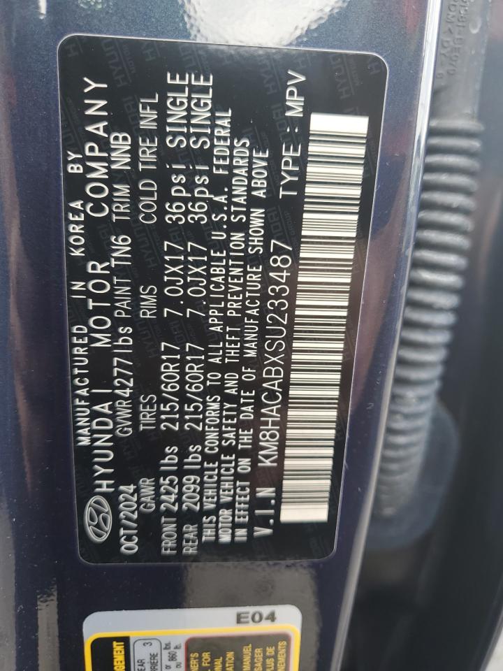 2025 Hyundai Kona Se VIN: KM8HACABXSU233487 Lot: 64516145