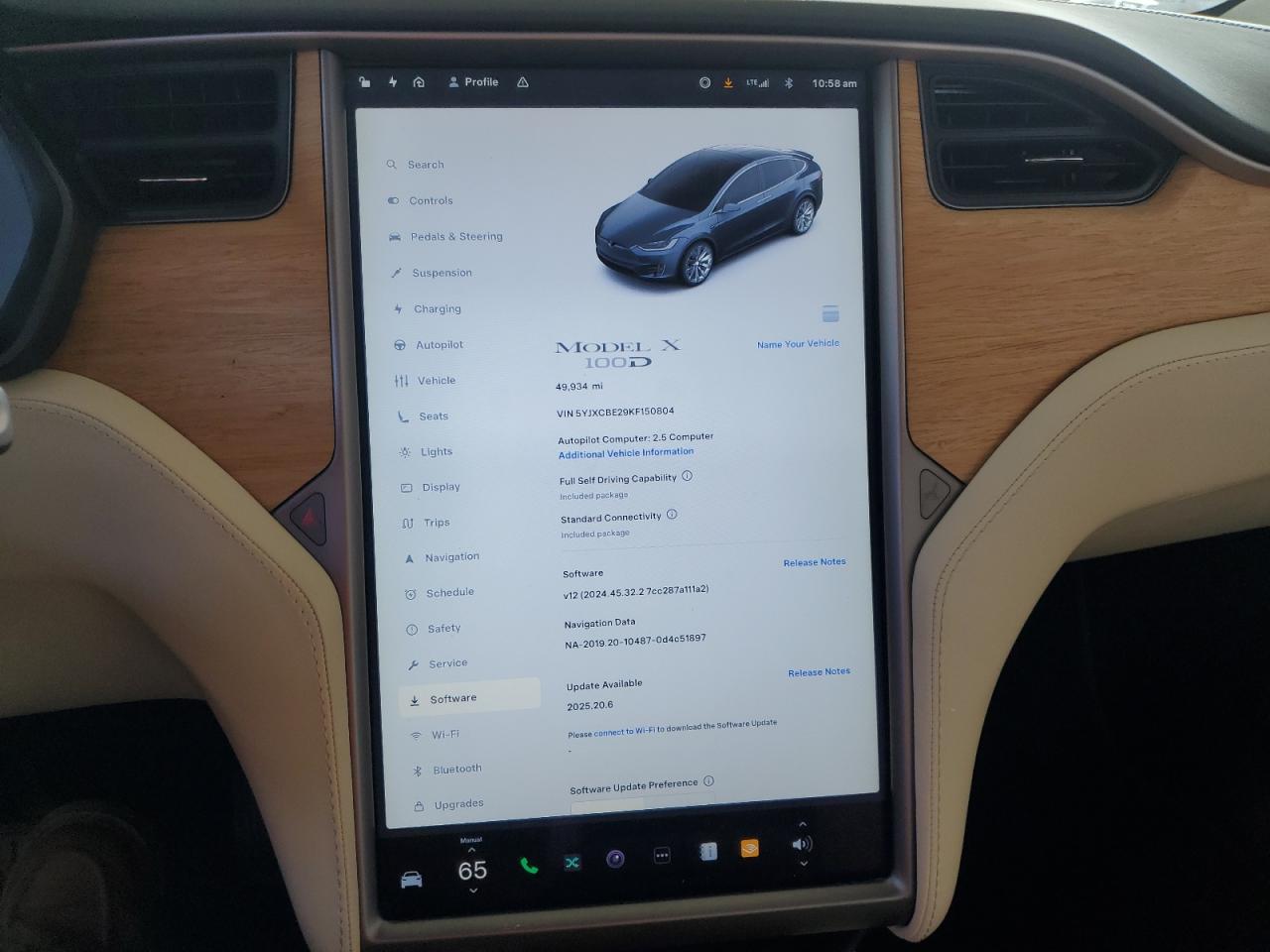 2019 Tesla Model X VIN: 5YJXCBE29KF150804 Lot: 64625325