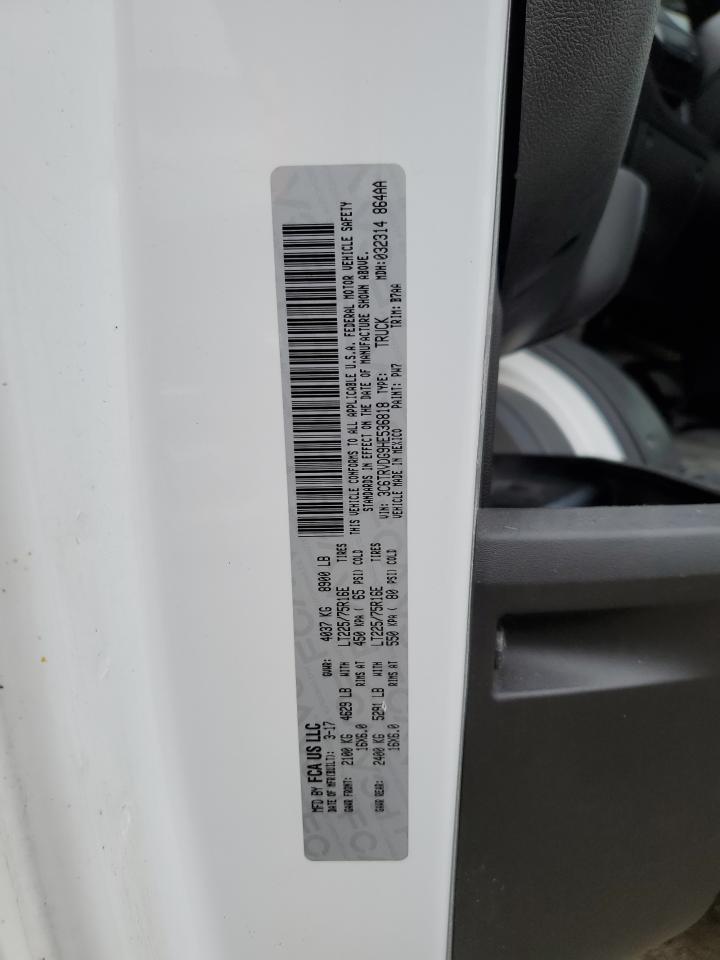 2017 Ram Promaster 2500 2500 High VIN: 3C6TRVDG9HE536818 Lot: 63458755