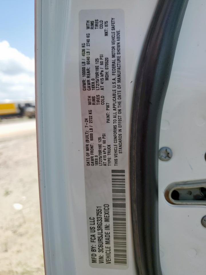 2024 Ram 2500 Big Horn VIN: 3C6UR5JL3RG337551 Lot: 64842785
