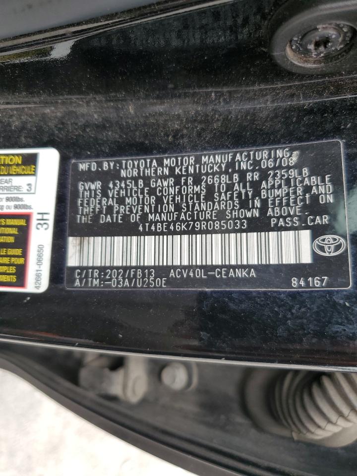 2009 Toyota Camry Base VIN: 4T4BE46K79R085033 Lot: 66792685