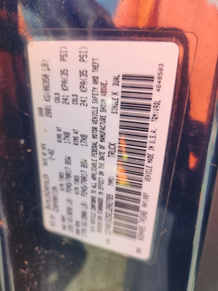 2002 Dodge Ram 1500 VIN: 1D7HA16Z62J202789 Lot: 64901865