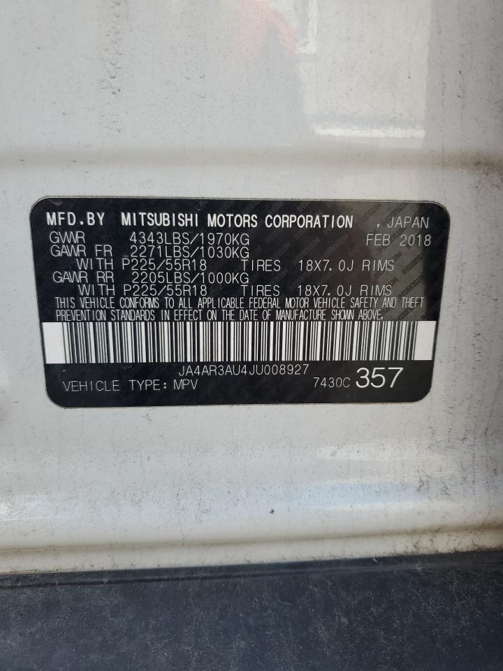 2018 Mitsubishi Outlander Sport Es VIN: JA4AR3AU4JU008927 Lot: 65230375