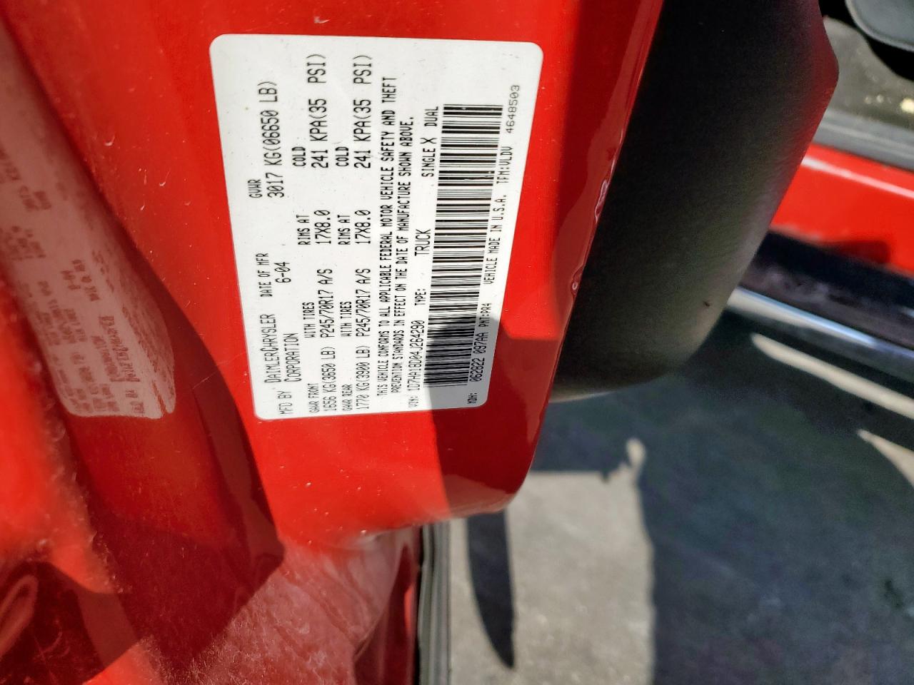 2004 Dodge Ram 1500 St VIN: 1D7HA18D04J264290 Lot: 64315435