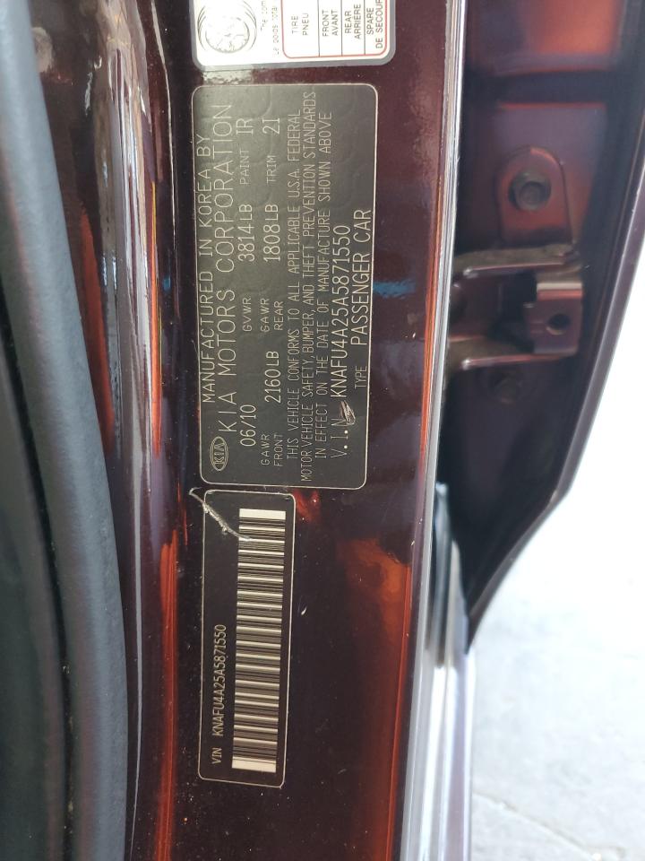2010 Kia Forte Ex VIN: KNAFU4A25A5871550 Lot: 63603345