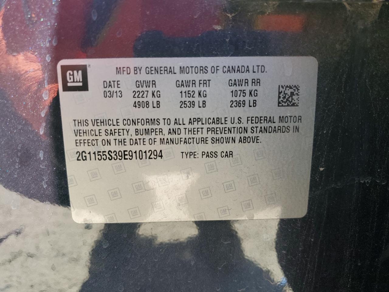 2014 Chevrolet Impala Ltz VIN: 2G1155S39E9101294 Lot: 66085575