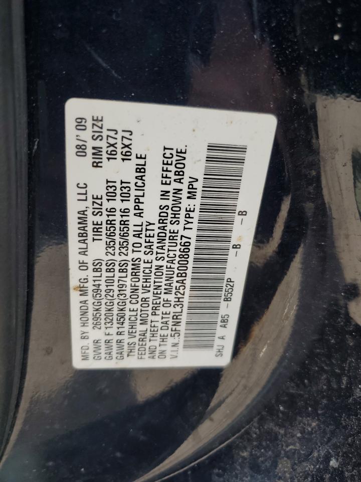 2010 Honda Odyssey Lx VIN: 5FNRL3H25AB008667 Lot: 62903075