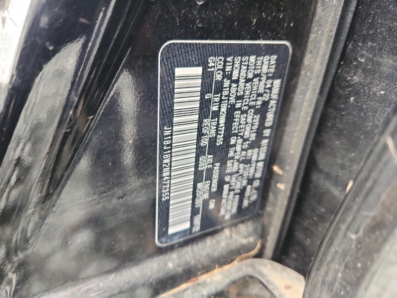 2022 Nissan Rogue Sport Sv VIN: JN1BJ1BW2NW477355 Lot: 64444645