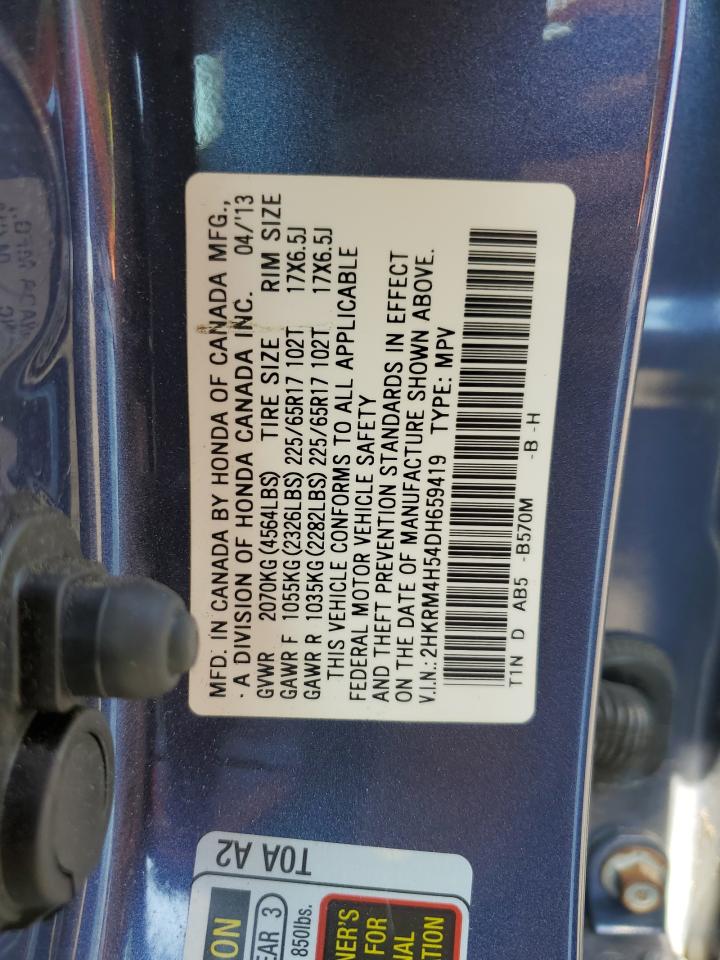 2013 Honda Cr-V Ex VIN: 2HKRM4H54DH659419 Lot: 64472335