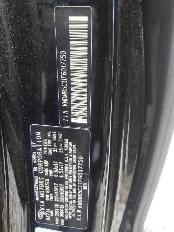2015 Kia Sedona Lx VIN: KNDMB5C11F6017750 Lot: 64727705