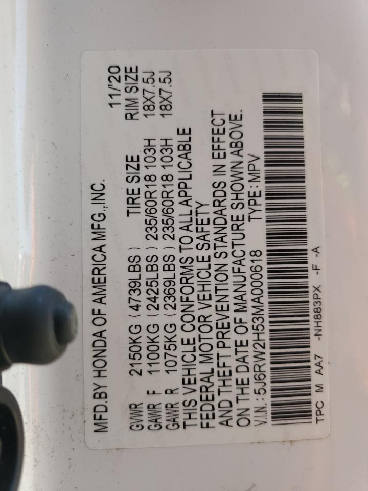 2021 Honda Cr-V Ex VIN: 5J6RW2H53MA000618 Lot: 67064325