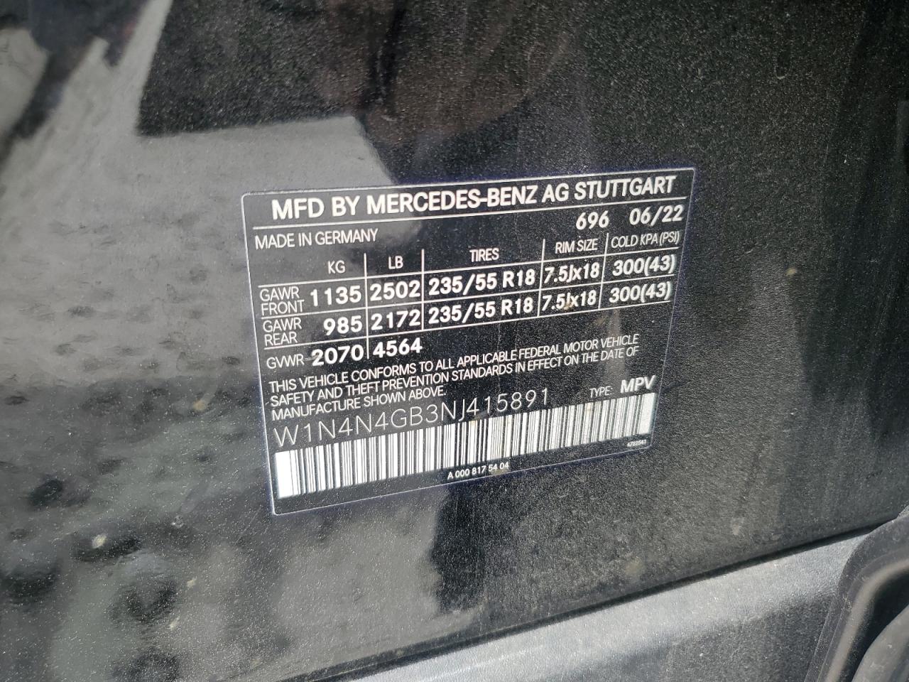 2021 Mercedes-Benz Gla 250 VIN: W1N4N4GB3NJ415891 Lot: 63941005