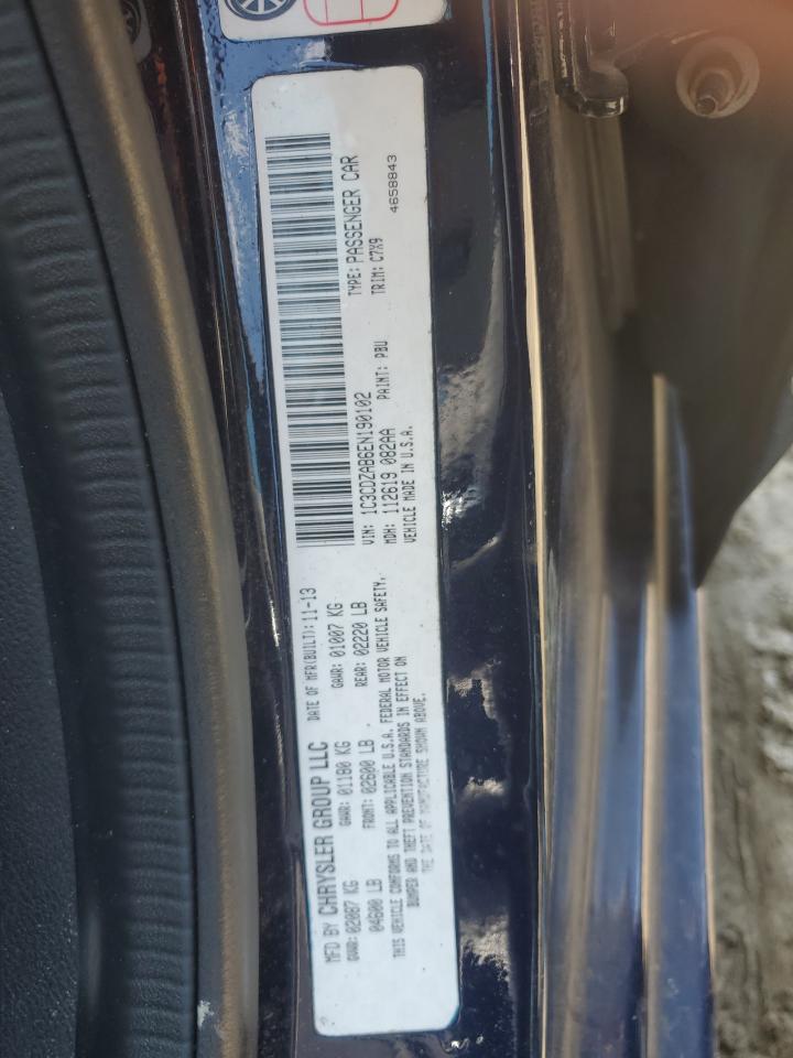 2014 Dodge Avenger Se VIN: 1C3CDZAB6EN190102 Lot: 63513685