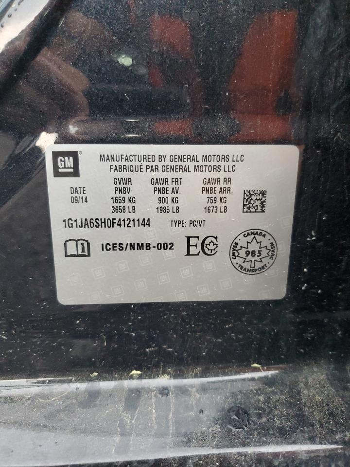 2015 Chevrolet Sonic Ls VIN: 1G1JA6SH0F4121144 Lot: 63904575