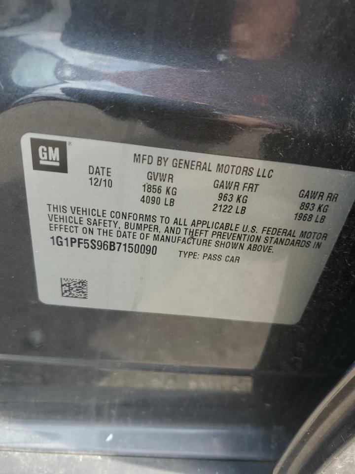 2011 Chevrolet Cruze Lt VIN: 1G1PF5S96B7150090 Lot: 65267645