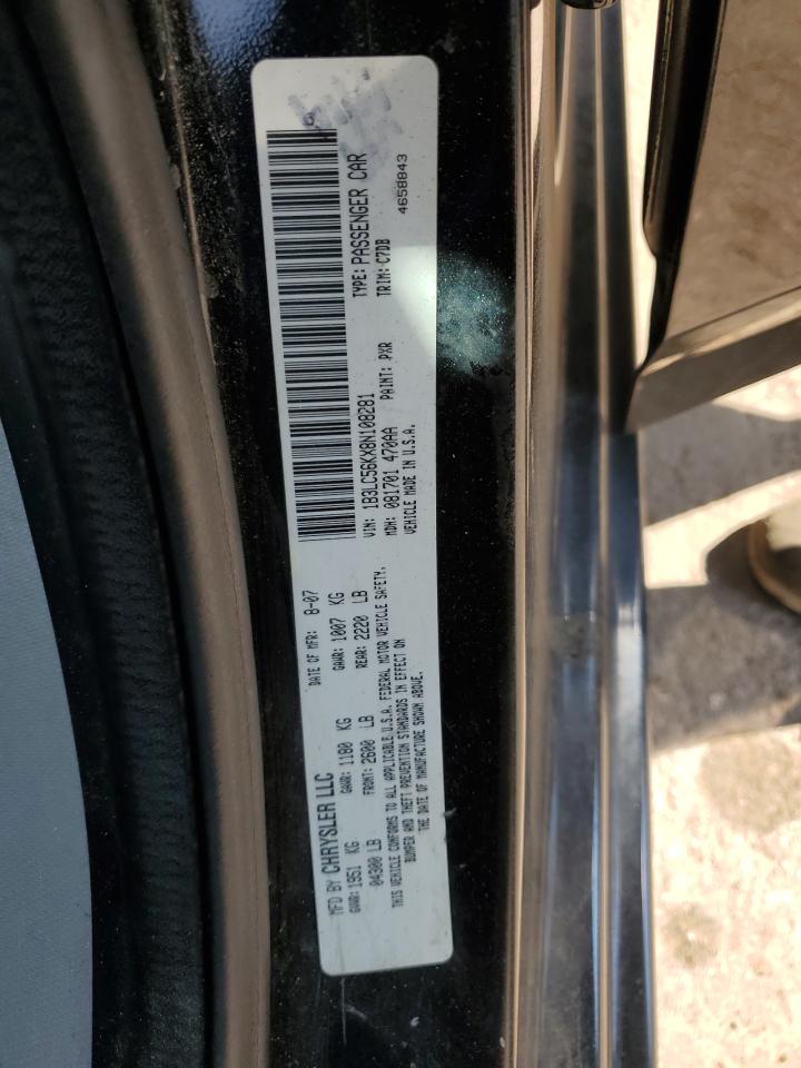 2008 Dodge Avenger Sxt VIN: 1B3LC56KX8N108281 Lot: 64661985