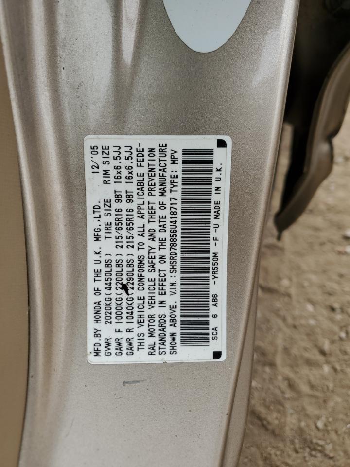 2006 Honda Cr-V Ex VIN: SHSRD78856U418717 Lot: 65053255