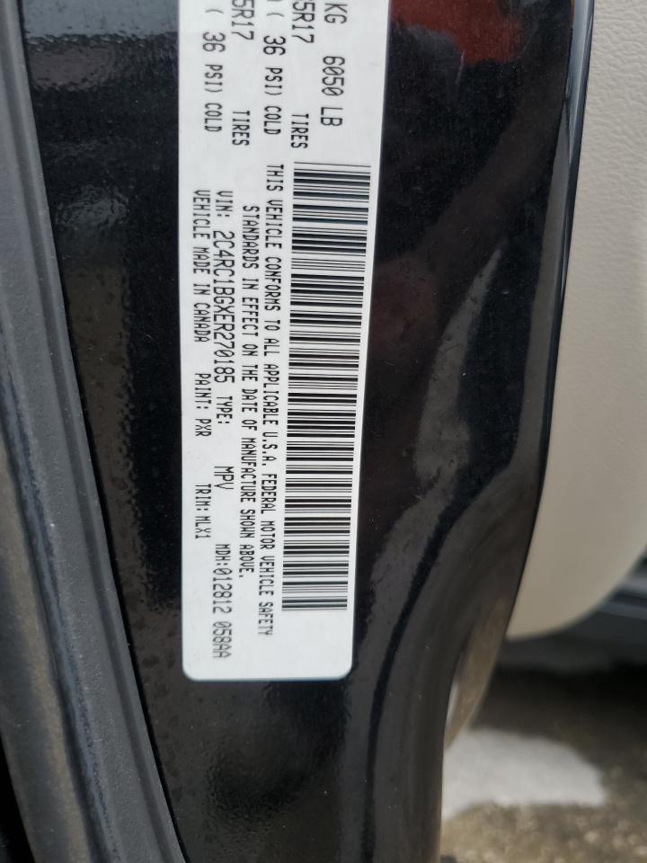 2014 Chrysler Town & Country Touring VIN: 2C4RC1BGXER270185 Lot: 64906265