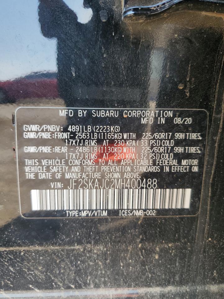 2021 Subaru Forester Premium VIN: JF2SKAJC2MH400488 Lot: 64453585