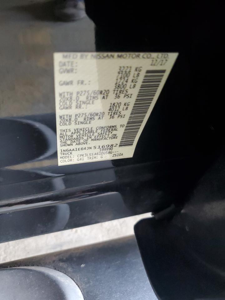 2018 Nissan Titan Sv VIN: 1N6AA1E64JN516982 Lot: 63559595