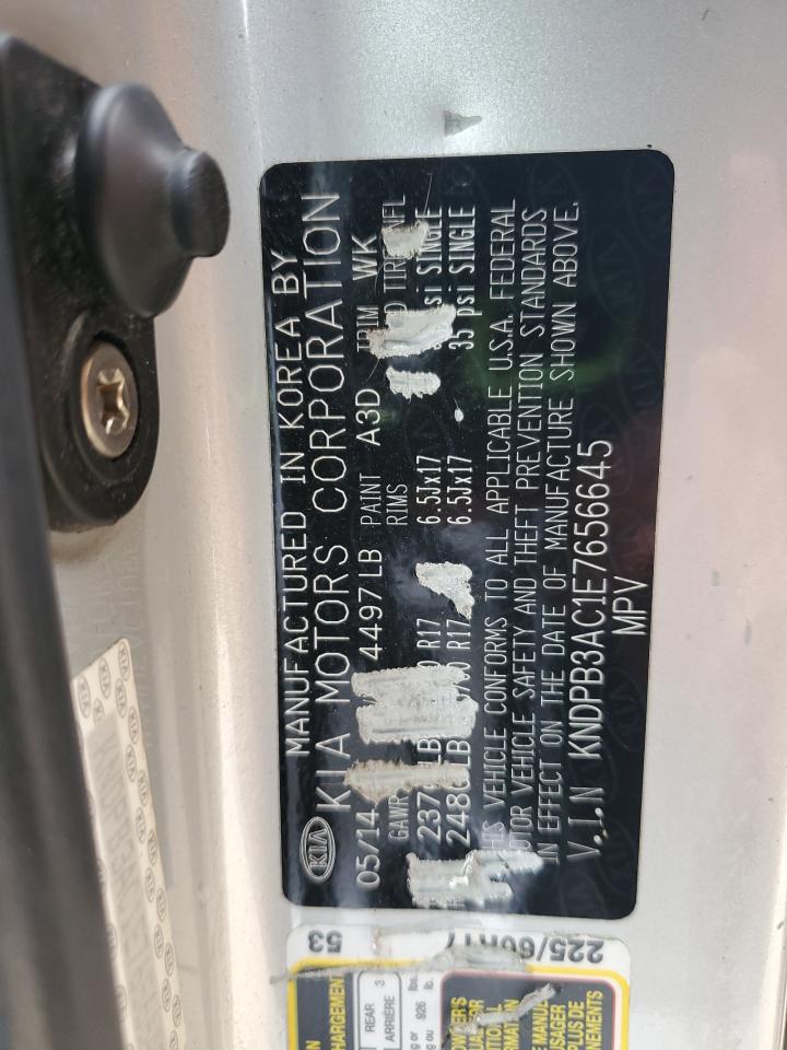2014 Kia Sportage Base VIN: KNDPB3AC1E7656645 Lot: 65441315