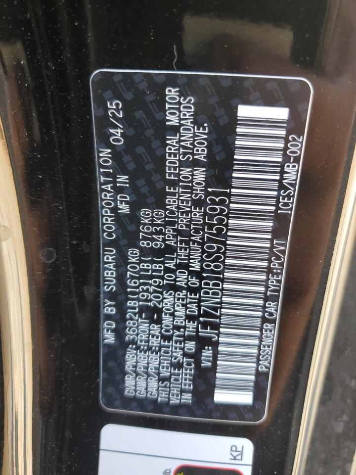 2025 Toyota Gr 86 VIN: JF1ZNBB18S9755931 Lot: 64294265