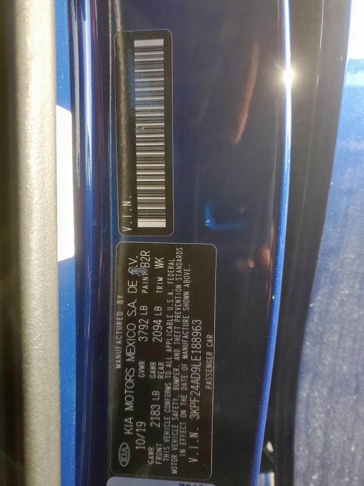 2020 Kia Forte Fe VIN: 3KPF24AD9LE188963 Lot: 66545565