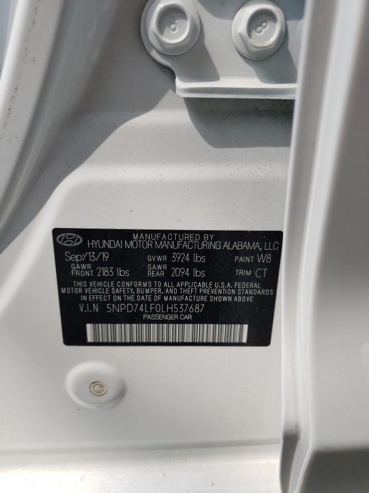 2020 Hyundai Elantra Se VIN: 5NPD74LF0LH537687 Lot: 64280035