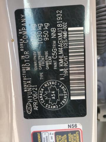 2021 HYUNDAI ELANTRA SEL  