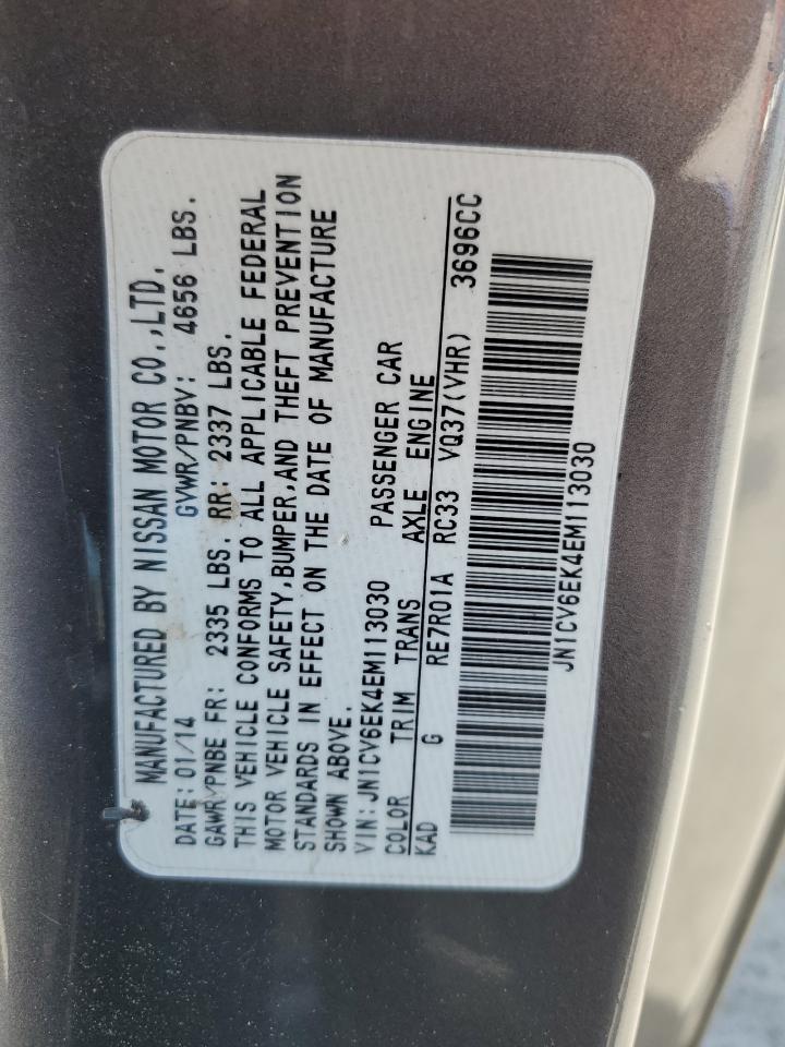 2014 Infiniti Q60 Journey VIN: JN1CV6EK4EM113030 Lot: 63653845