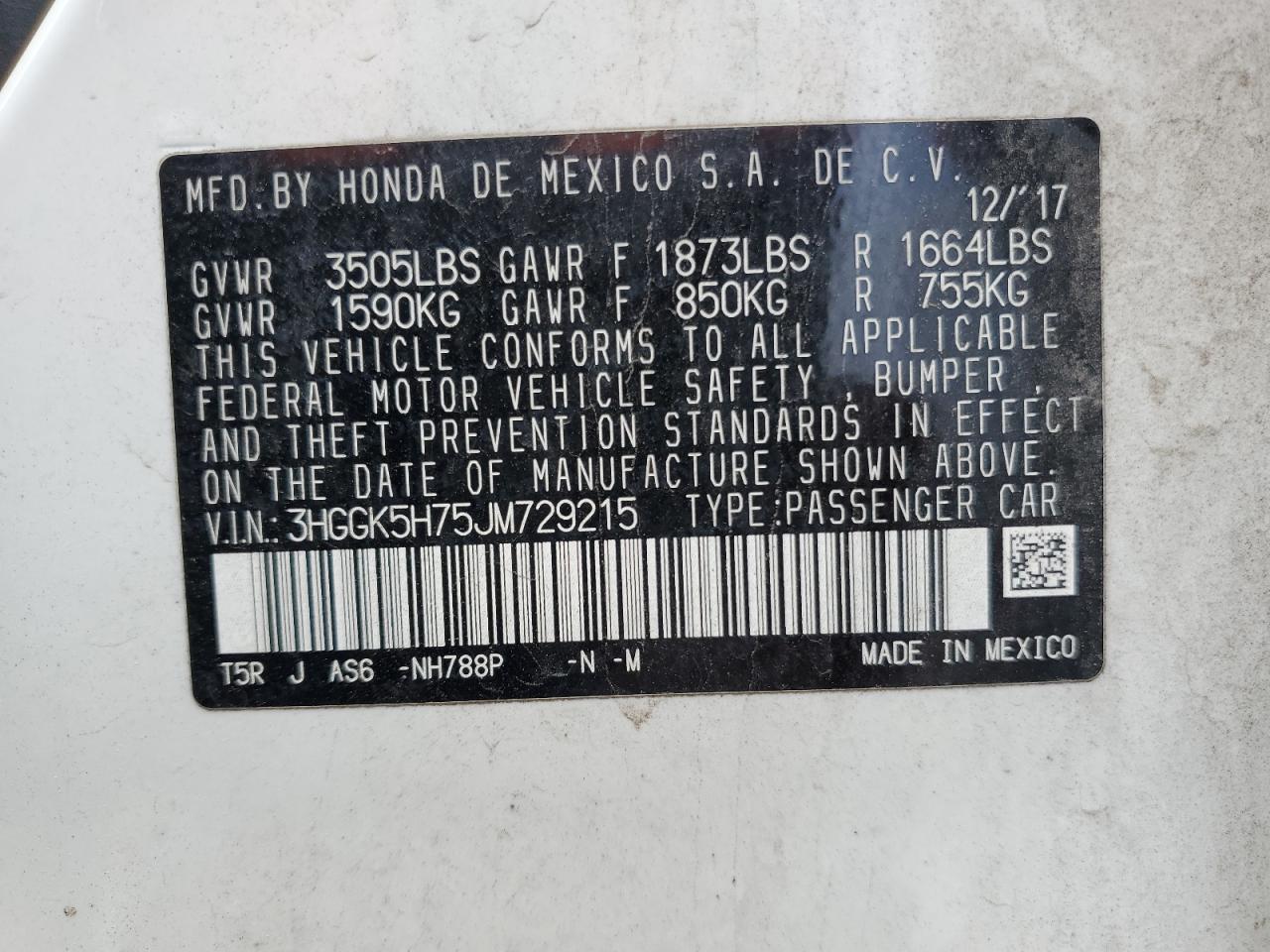 2018 Honda Fit Sport VIN: 3HGGK5H75JM729215 Lot: 65195445