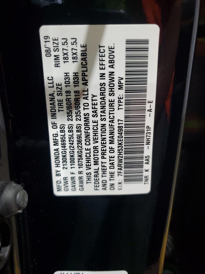2019 Honda Cr-V Ex VIN: 7FARW2H53KE049817 Lot: 64616935