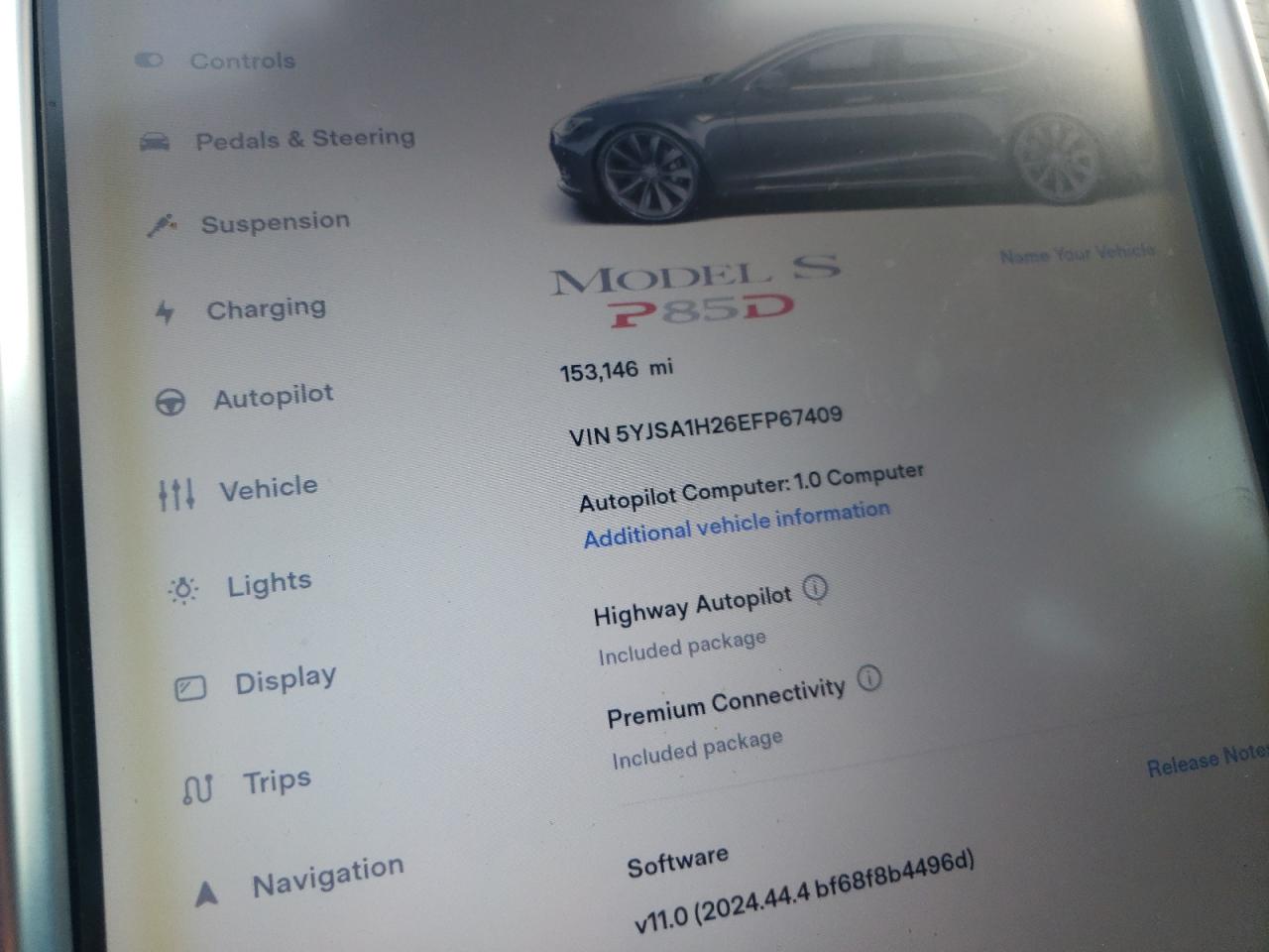 2014 Tesla Model S VIN: 5YJSA1H26EFP67409 Lot: 64400895