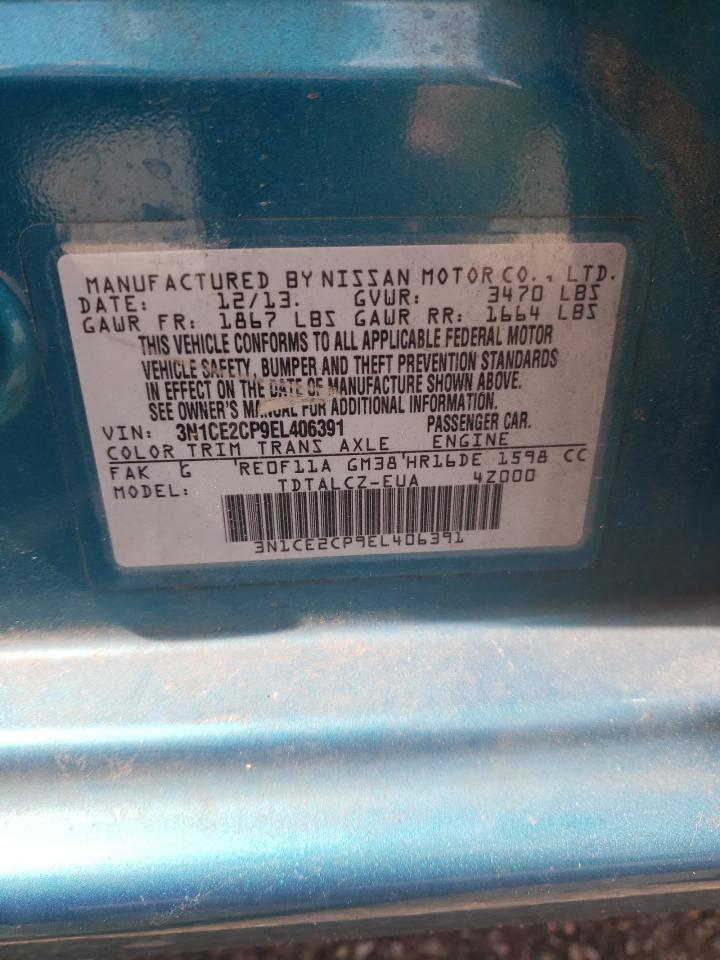 2014 Nissan Versa Note S VIN: 3N1CE2CP9EL406391 Lot: 64929445