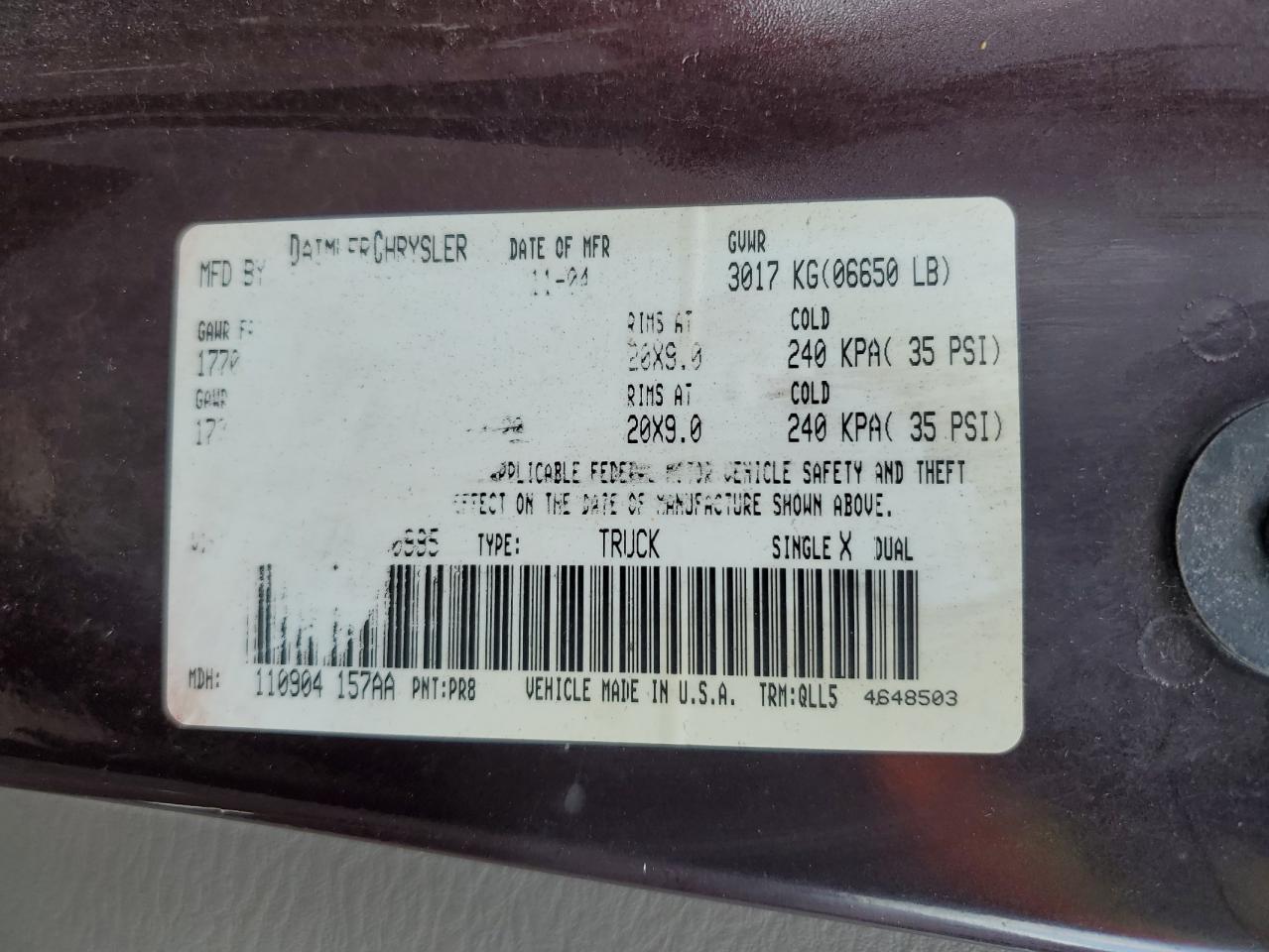 2005 Dodge Ram 1500 St VIN: 1D7HU18D35S190995 Lot: 65133695