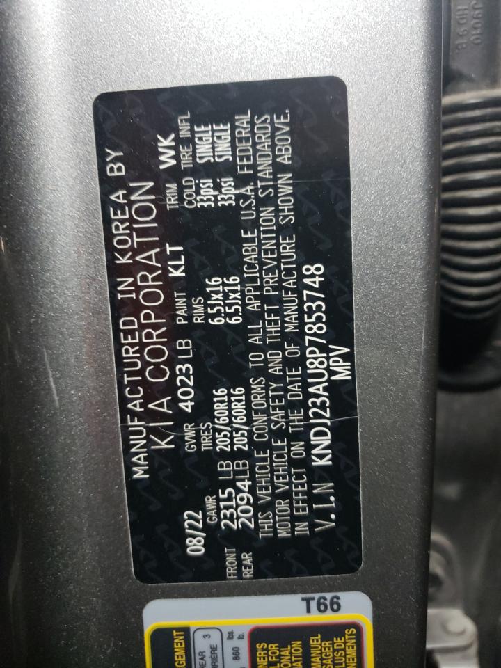 2023 Kia Soul Lx VIN: KNDJ23AU8P7853748 Lot: 65483235