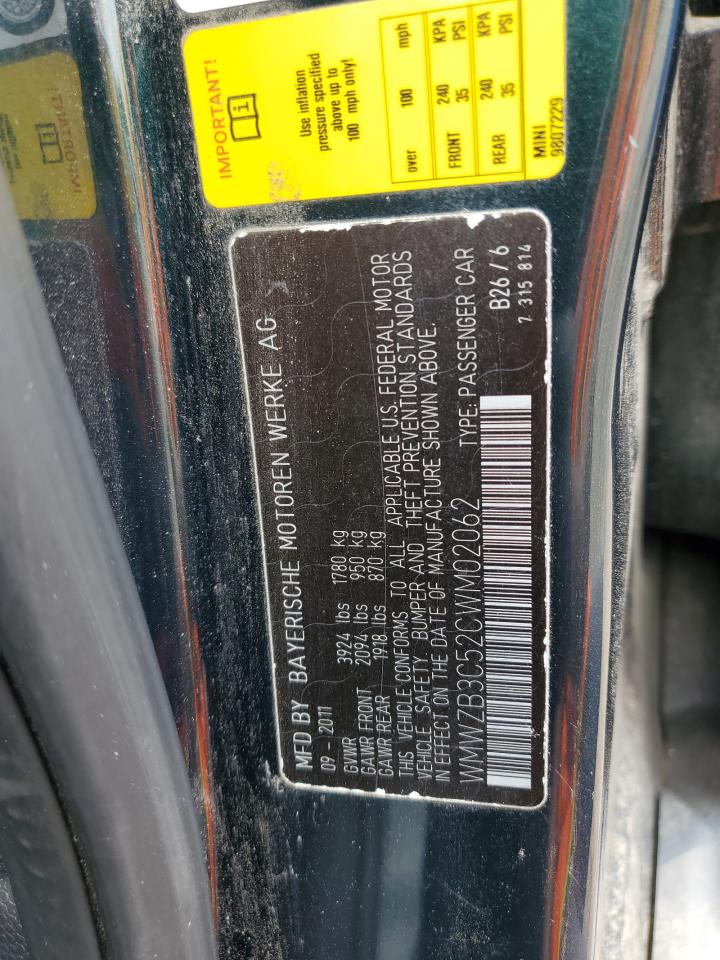 2012 Mini Cooper Countryman VIN: WMWZB3C52CWM02062 Lot: 66804965