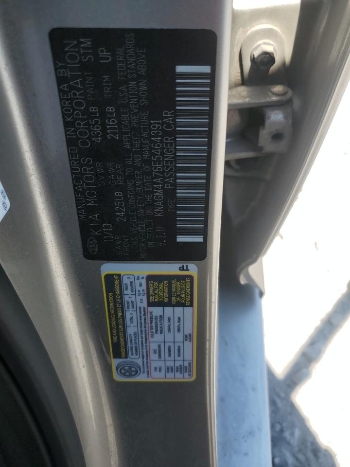 2014 Kia Optima Lx VIN: KNAGM4A76E5464391 Lot: 84981025