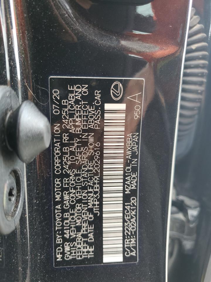 2020 Lexus Ux 200 VIN: JTHP3JBH9L2029616 Lot: 64362265